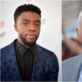 In his acceptance speech, Hopkins (right) said 'I want to pay tribute to Chadwick Boseman, who was taken from us far too early' (Photos: Getty Images)