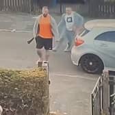 CCTV shows the two men chasing a victim while wielding machetes. 