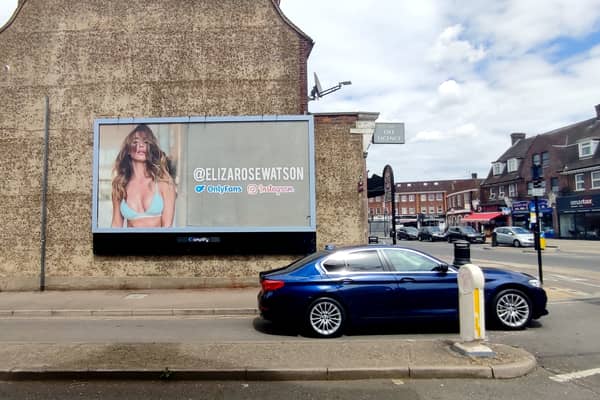 Only Fans billboards pop up in UK promoting adult sex work - residents turn to graffiti 