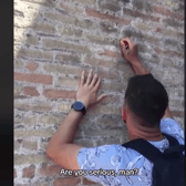 UK tourist, reportedly named Ivan Dimitrov, said he did not know Rome’s Colosseum was ‘so old’. 