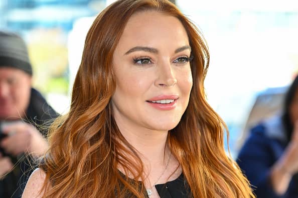 Lindsay Lohan has welcomed her first child with husband, Bader Shammas (Photo by James Devaney/GC Images)