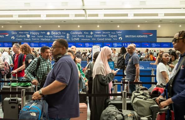 Passengers at Gatwick Airport were left stranded after multiple flights were cancelled. (Photo by: Andy Soloman/UCG/Universal Images Group via Getty Images)