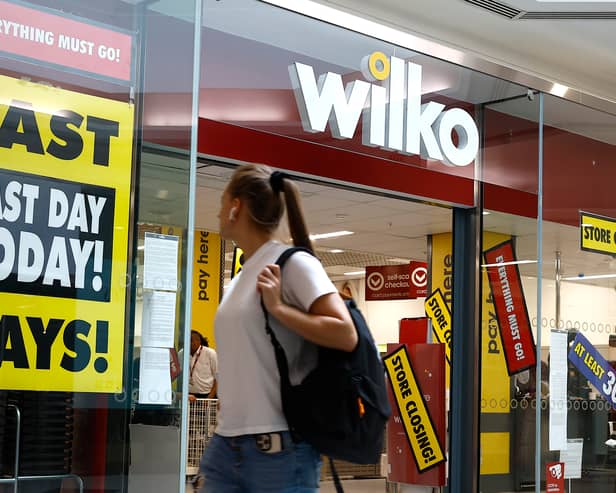 A shopper walks past a Wilko store in Putney on September 12, 2023 in London.