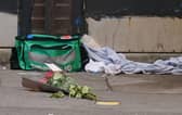 The scene near the Whitgift shopping centre in Croydon, south London after a 15-year-old girl was stabbed to death on Wednesday morning. (PA)