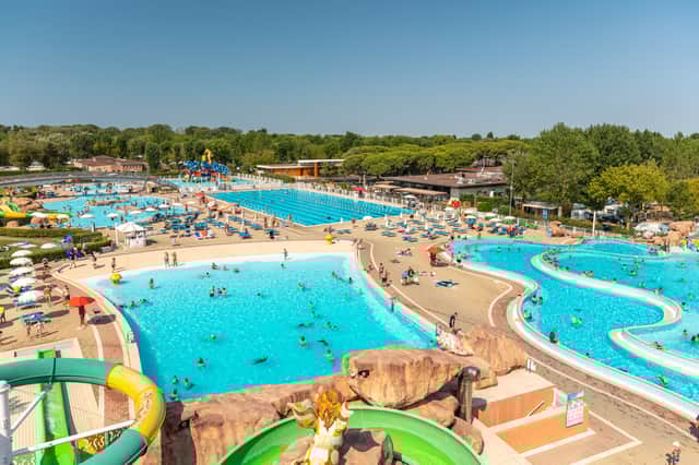 Eurocamp at Marina di Venezia in Italy boasts a massive pool complex as well as being next to the beach