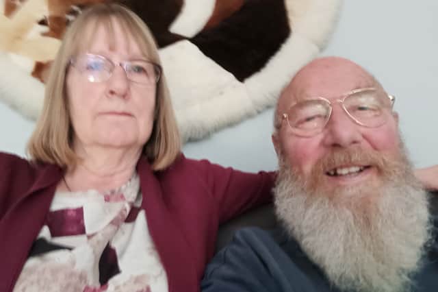 Shirley & Mike Smith. 67-year-old gran was knocked to the pavement by a woman riding a rental e-scooter as she left her driveway on April 9.
