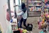 CCTV of an armed robbery where the burglars yielded a machete. 
