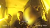Klodjan Rama is arrested by police after they found a cannabis factory at his home.