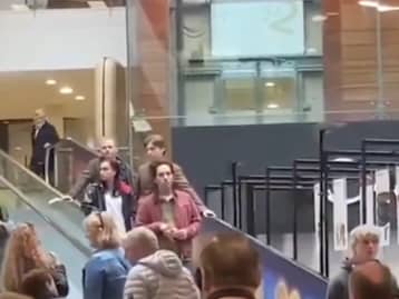 Paul Rudd spotted filming in shopping centre.
