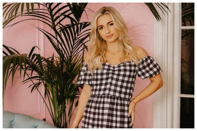 Be quick if you want to snap up this Girls on Film by Dani Dyer Black Gingham Midaxi Dress,it  is in the sale for £10. Pictures: Matalan
