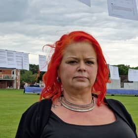 Claire Mercer, founder of Smart Motorways Kill, launched a one-day exhibition at Rotherham Titans Rugby Club to highlight the support to bring back the hard shoulder.