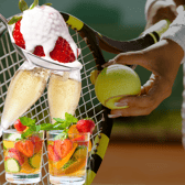 How many bottles of champagne are drunk annually at Wimbledon and how long does "Pimms o'clock" last throughout the two weeks of tennis fans at SW19? (Credit: Canva)