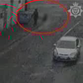 Moment man lured girl, 14, off city street before rape attack.