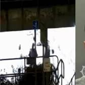 Thief approaches his victim after he'd stole his Rolex watch.