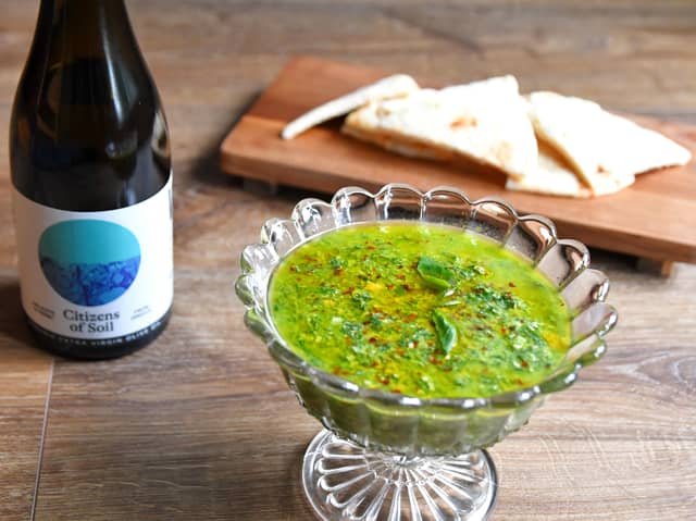 I rustled up carrot top pesto using award-winning extra virgin olive oil from Citizens of Soil