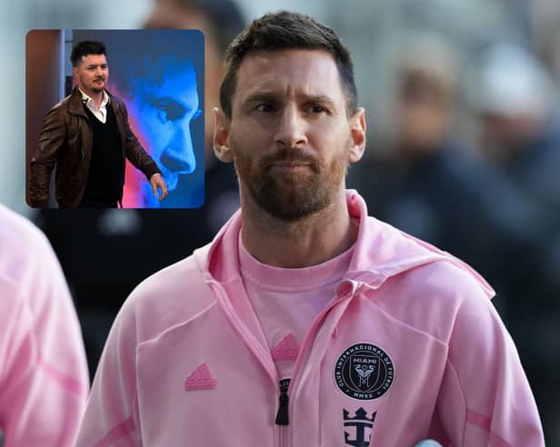 Rodrigo Messi (top left) with Lionel Messi. Photo: Getty Images