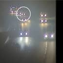 Drug driver stops on busy motorway - forcing HGVs to swerve.