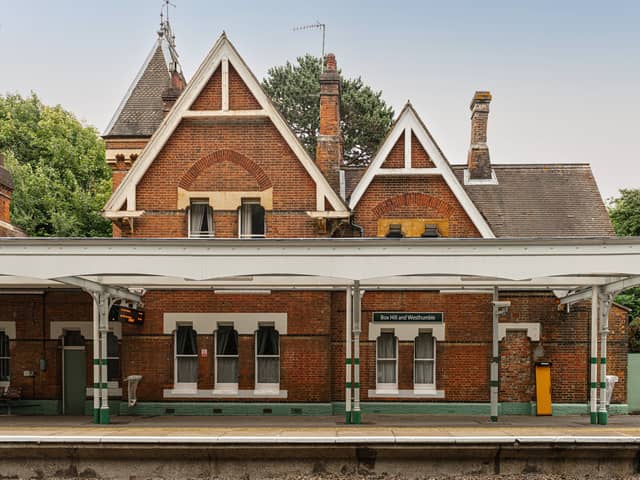 The dream home for commuters is up for sale - in a station house in Westhumble, north of Dorking in Surrey.