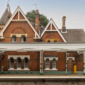 The dream home for commuters is up for sale - in a station house in Westhumble, north of Dorking in Surrey.