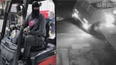 2.6m ‘Sticky Bandits’ burglars tip van while trying to flee.