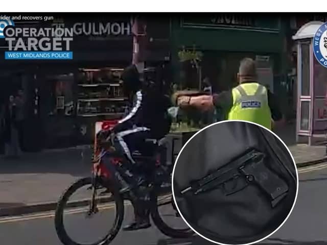 Cop tackles masked e-bike rider and finds loaded gun