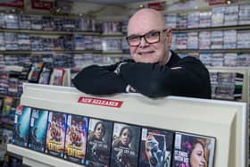 Colin Richards owner of T.V.L Allstar Video rental store in Haverhill, Suffolk.
