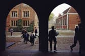 Pupils at Winchester College, one of the UK's most famous private schools 