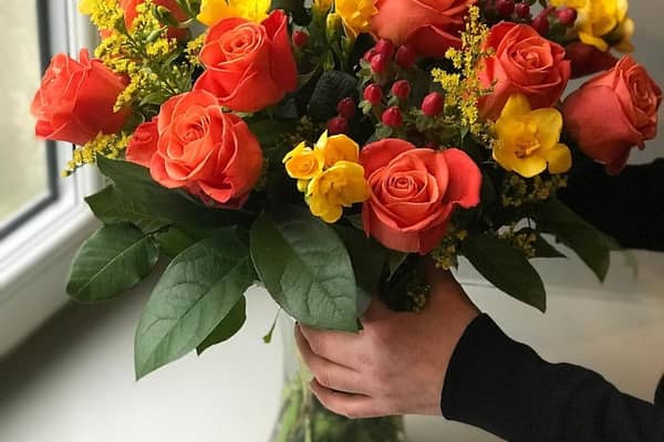 A full bouquet of roses and freesias delivered to your door for just over £20 is a bargain not to be missed