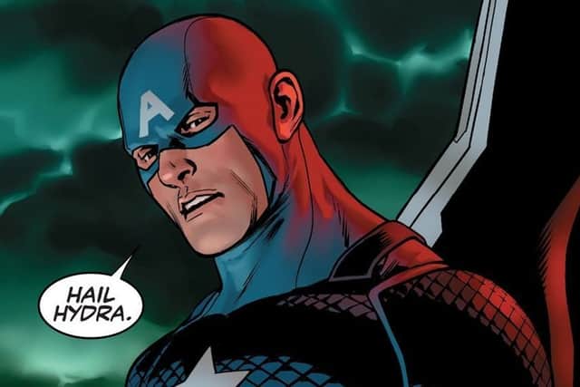 The shocking moment comic book fans were met with, when Captain America uttered the phrase of the character's long-standing nemesis.