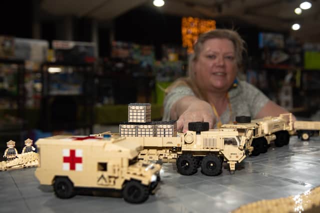 A military LEGO collection by Dan's Bricks, on display at Blackpool Brick Festival
