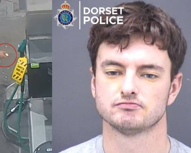 Man tries to start fire at Asda petrol station.
