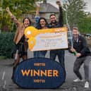 BOTB presenters Katie Knight and Christian Williams helped Amra and Mohsin celebrate