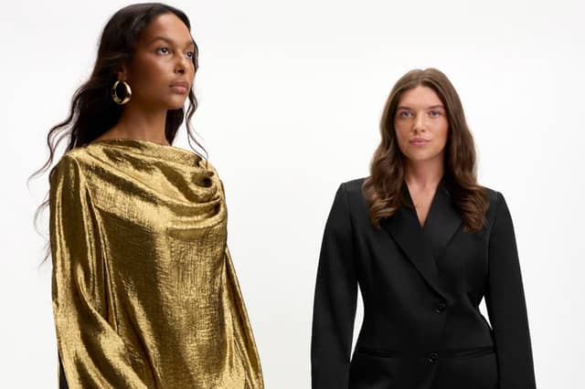 M&S Dress the Nation: Shine bright this party season with the draped mini dress by Casey Dillon