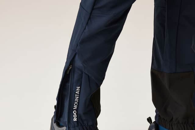 Zips on the bottom of the trousers make it easy to fit them over boots