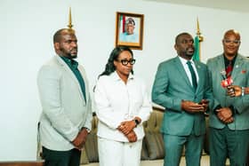 Led by Minister of Agriculture, Samal Mojah Duggins, the 20-member senior delegation also included the Deputy Prime Minister, Dr. Geoffrey Ian Hanley, and Speaker of the National Assembly, Lanien Blanchette. 