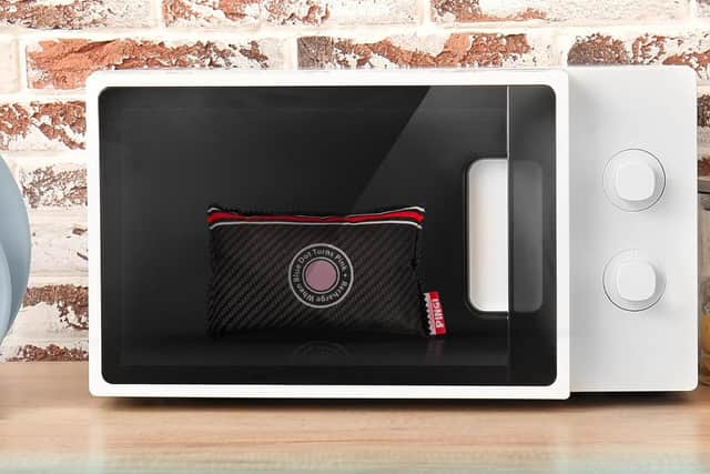 To recharge it, just microwave it for six minutes and you can use it again and again