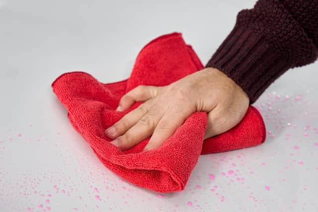 Just spray it on, wipe it off. Dead easy.
