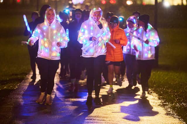 Clapham Common was lit up on Friday night for a special run club
