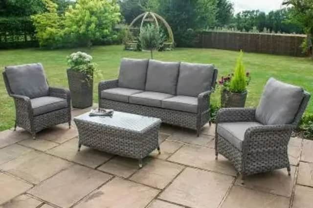 Victoria high back three-seater garden sofa set