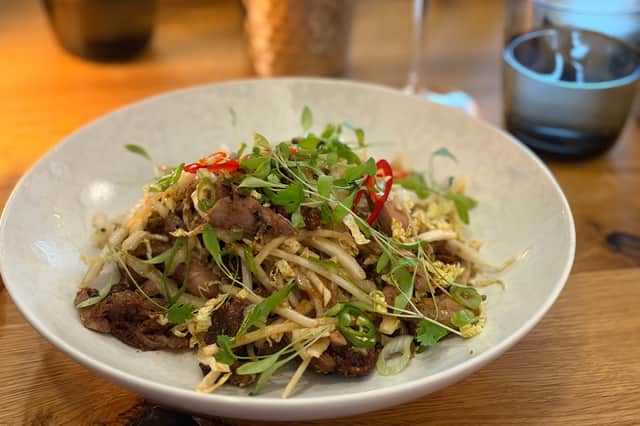 The Bistro's duck salad is a beautifully presented main course packed with flavour and fresh seasonal ingredients