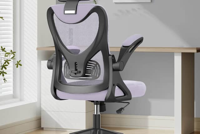The YONISEE ergonomic office chair includes lumbar support, a headrest and flip-up armrests for home workspaces