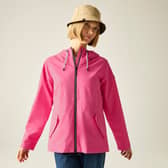 The Women's Bayletta Waterproof Jacket is now £21.60 with a discount code. Pictured in the pink lemonade colour.