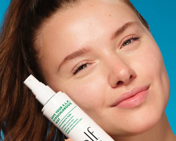 The e.l.f.mergency Smooth & Soothe Skincare Set includes three skincare essentials, including Save Your e.l.f. Hypochlorous Mist (pictured), and is currently reduced to £25 from £31. 
