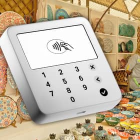 The compact SumUp card reader helps market traders, craft sellers and small businesses accept contactless and card payments without expensive equipment.