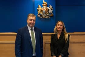 Coun Sean Matthews and Senior Coroner Laurinda Bower