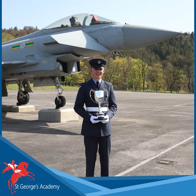 Ben with the Mayor of Aylesbury Trophy