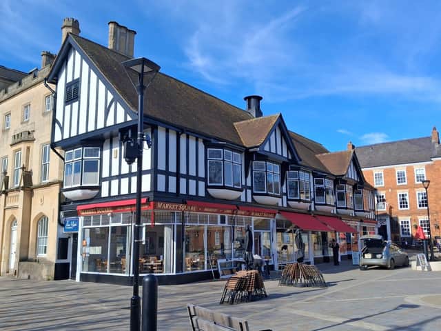 Recent improvements at businesses on Market Place with new signage and awnings with the help of UKSPF funding.