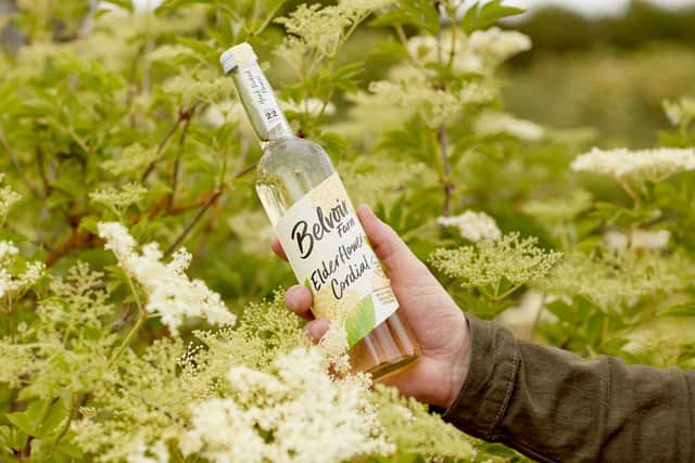 Picked flowers go on to become Belvoir Farm's iconic cordial that's bottled and sold across the UK and worldwide