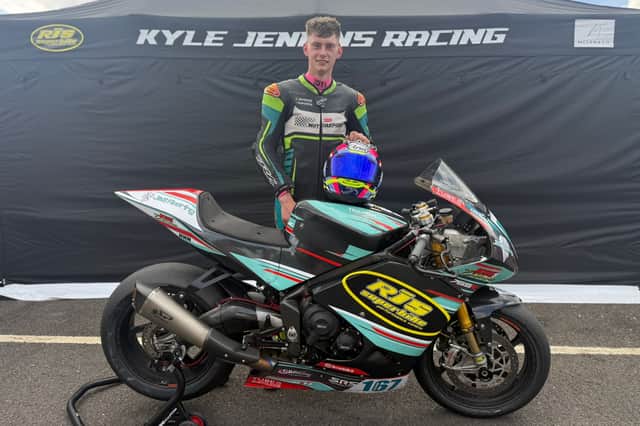 Kyle Jenkins with his new bike at Cadwell
