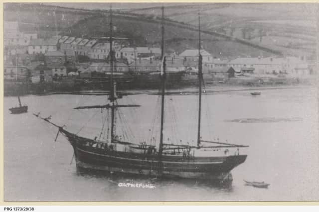 The Catherine, the vessel that took George and Mary Ann Seymour along with four children to their new life in Durban, 1862.